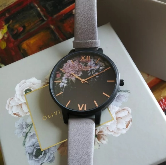 Olivia Burton Lilac Black Floral Women's watch - Picture 3 of 6